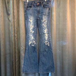 American eagle outfitters ripped jeans size 6 stretch